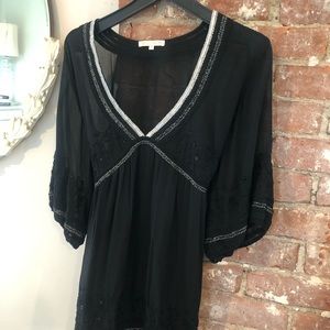 Gold Hawk … black silk blouse